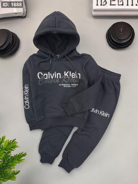 ترينج ولادي Calvin Klein 4-10 - رمادي غامق <br> <span class='text-color-warm'>نفدت الكمية</span>